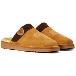 Ariat Men's Silversmith Leather Suede Slippers SZ 11 Chestnut NWOT